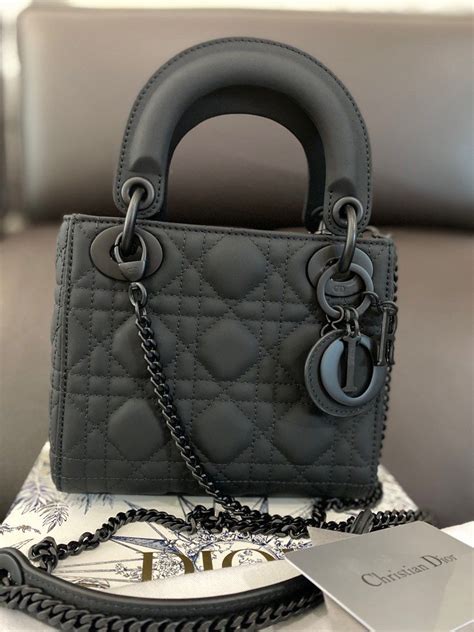 mini lady dior ultra matte|Lady Dior tote large black.